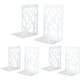 thumbnail image 1 of Sujetalibros Universal Premium Sujetalibros para estanterías, Sujetalibros antideslizantes, Sujetalibros de metal pesado, Sujetalibros, Sujetalibros, (4 pares/8 piezas) (1 par, negro) Ormromra CZBG-ST93-4, 1 of 7
