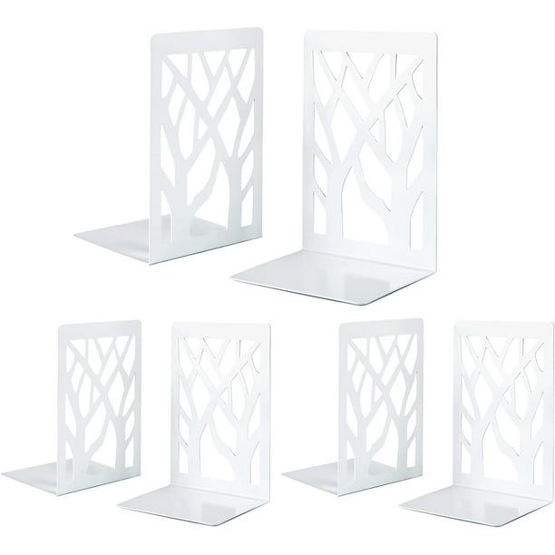 Sujetalibros Universal Premium Sujetalibros para estanterías, Sujetalibros antideslizantes, Sujetalibros de metal pesado, Sujetalibros, Sujetalibros, (4 pares/8 piezas) (1 par, negro) Ormromra CZBG-ST93-4