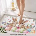 thumbnail image 6 of Spring Bunny Easter Doormat Outdoor Entrance 24"x36", Floral Botanical Colorful Eggs Absorb Moisture Dirt Door Mats, Non-Slip Rubber Backing Floor Mats Indoor, Low-Profile Front Door Rugs, 6 of 9
