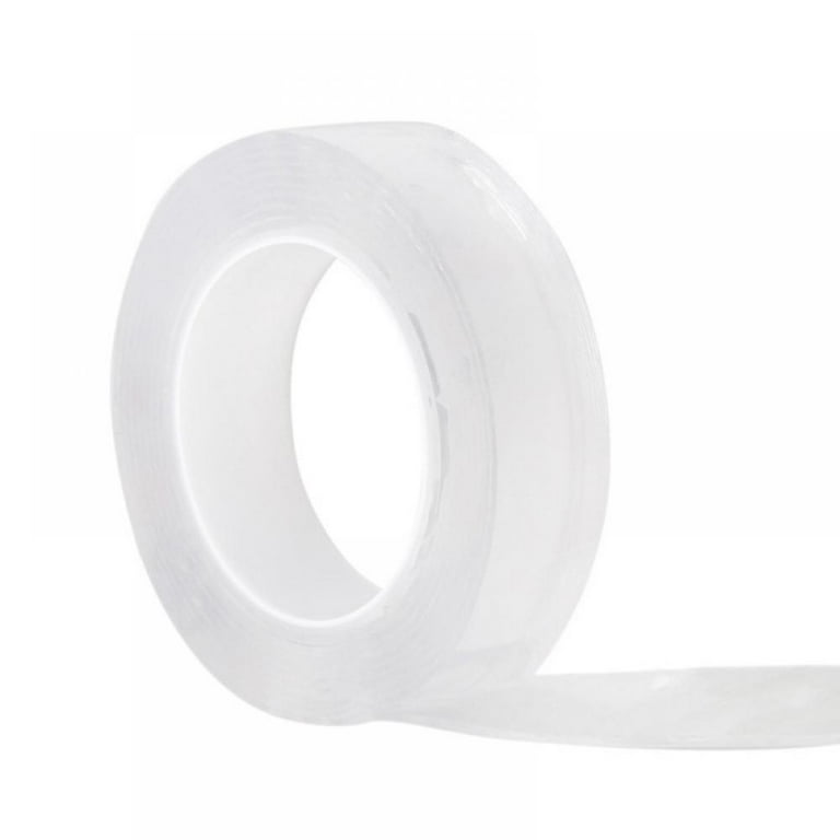 Double Sided Adhesive Nano Tape,Transparent Strong Washable Adhesive  Traceless Gel Tape,Removable and Reusable Sticky Anti Slip Tape for