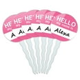 thumbnail image 1 of Alexa Hello My Name Is Cupcake Picks Toppers - Set of 6, 1 of 1