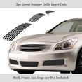 thumbnail image 2 of APS Premium Stainless Steel Black 8x6 Horizontal Billet Grille Grill Insert Compatible with Infiniti G35 2007 2008 Sedan Lower Bumper N19-J68866N, 2 of 7