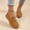 Khaki, variant on Cameland Woman's Fashion Casual Comfortable Round Toe Low Heels Shoes Solid Color Shoes