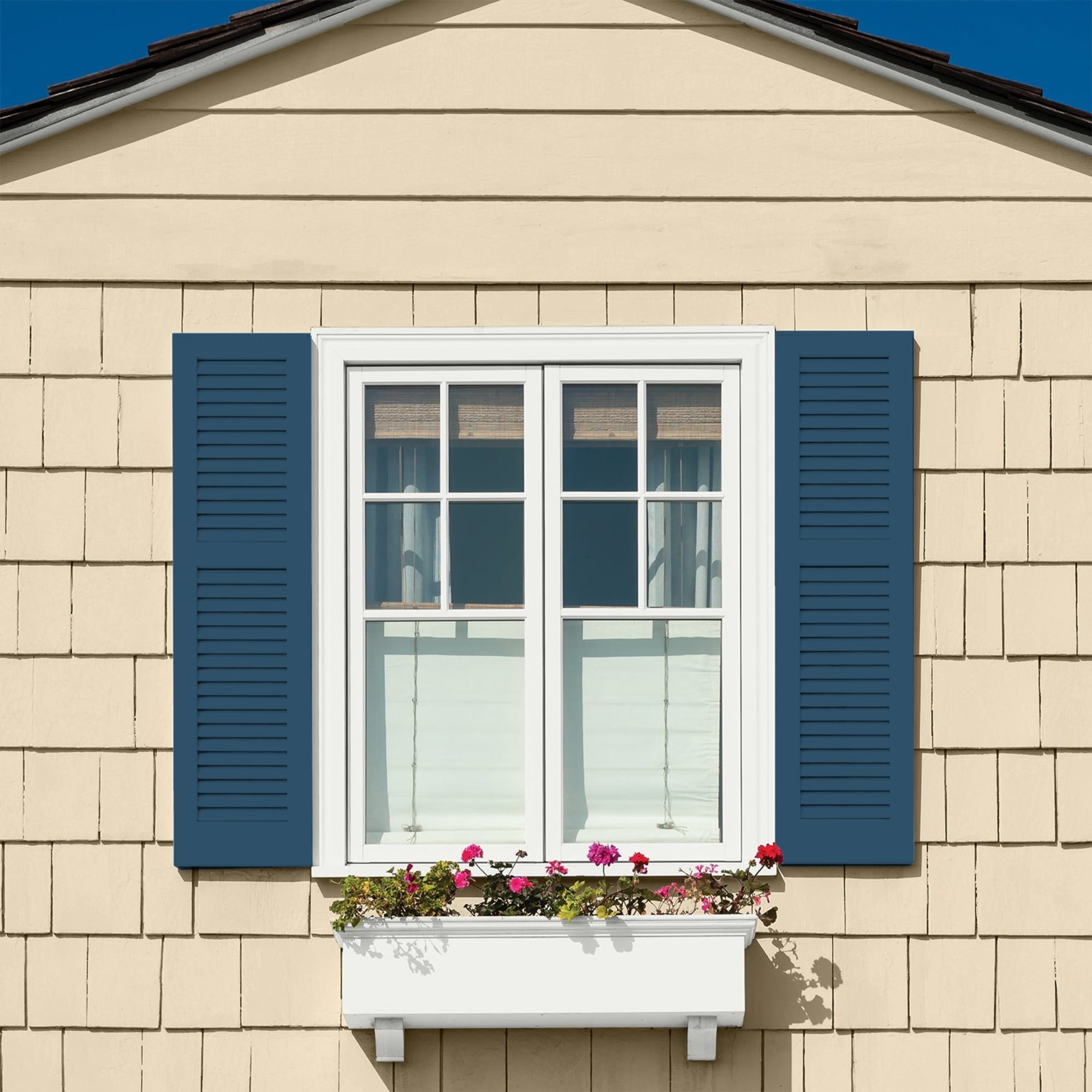 Glidden Fundamentals Blue Lava / Blue, Satin Exterior Paint, 1 Gallon