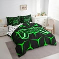 thumbnail image 3 of Castle Fairy Teens Green Gamepads Twin Bedding Sets,Video Game Bedding Comforter Set, 3 of 8