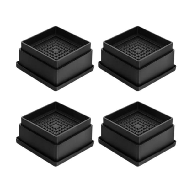 4 piezas de cama elevadores de cama Protector de muebles pequeños altura de elevación de marco Aumento de ascensores de elevador de sofá para el sofá 1 pulgada cuadrada