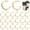 20 Gold, variant on C Shaped Bypass Burnished Brass Curtain Rings,Gold Heavy Duty Iron Passing Drapery Rings with Eyelets for French Return Rods, Glide Smoothly Over Center Brackets