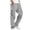 Gray, variant on TOMVIGX Mens Cargo Pants Drawstring Sweatpants Elastic Waist Athletic Hiking Workout Pants Casual Straight Leg Joggers Baggy Work Pants