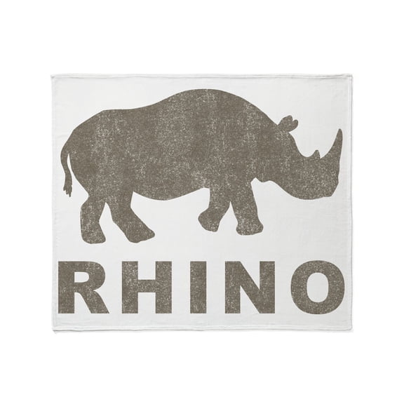 CafePress - Vintage Rhino Throw Blanket - Soft Fleece Throw Blanket, 50"x60" for All Ages