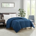 thumbnail image 4 of Style House Navy Crinkle Comforter for Teens Adults Seniors, Twin, 4 of 9