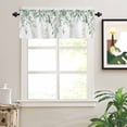 thumbnail image 2 of Sage Green Valances for Windows Eucalyptus Leaves Watercolor Leaf Red Fruit Farm Rod Pocket Curtain Valance Window Treatment Short Curtains for Kitchen Living Room, 42"x12", 2 of 5