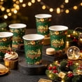 thumbnail image 6 of SLYNSHome 10Pcs Christmas Disposable Paper Mug Tableware,Christmas Theme Cup For Holiday Party Supplies And Dinner Gathering, 6 of 6