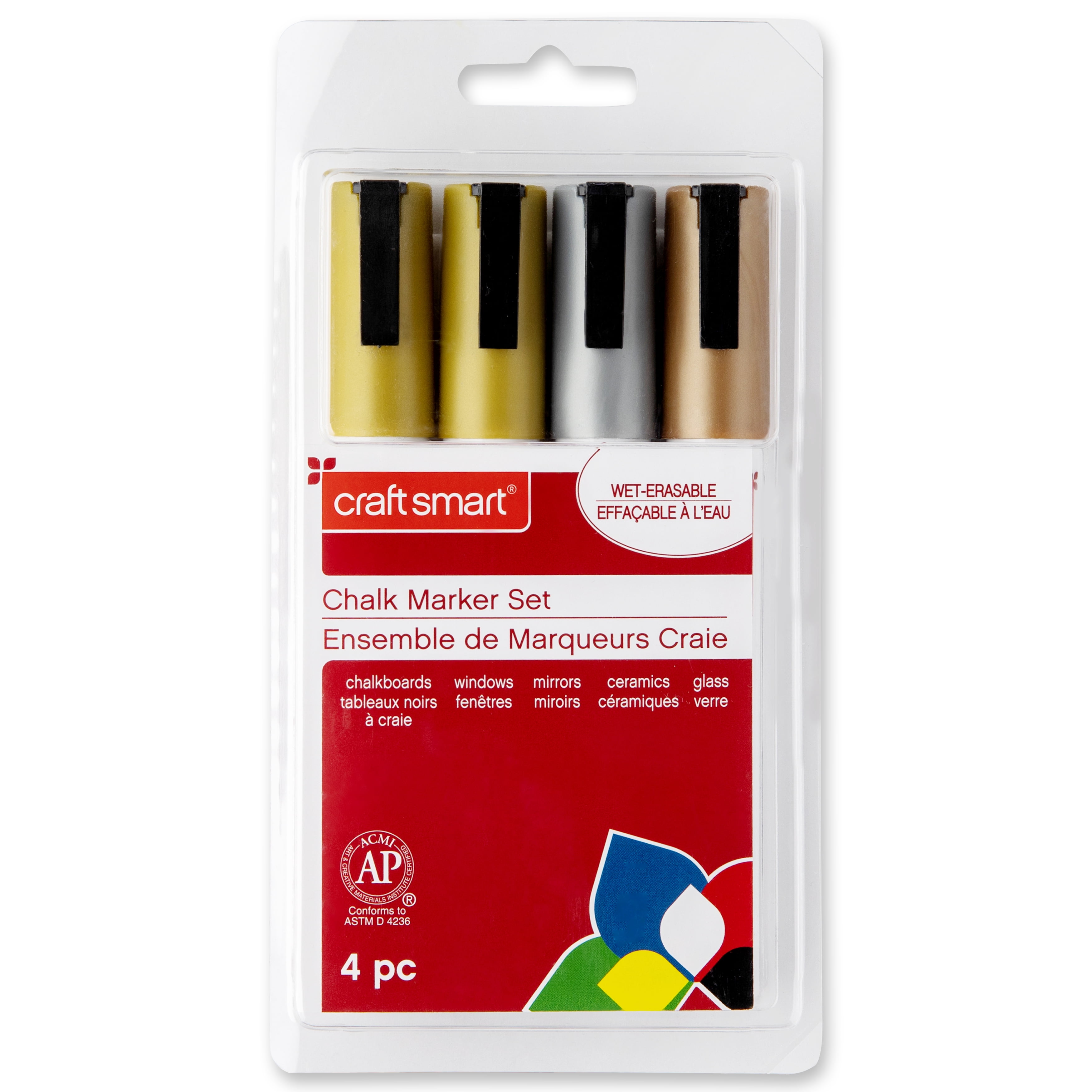 9 Packs: 4 ct. (36 total) Metallic Chalk Marker Set by Craft Smart
