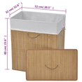 thumbnail image 4 of vidaXL Bamboo Laundry Bin Rectangular Natural, 4 of 5