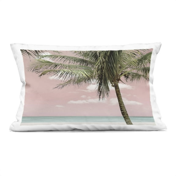 Stupell Industries Pink Dusted Tropical Beach Decorative Printed Throw Pillow, design by Natalie Carpentieri