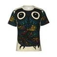 thumbnail image 3 of Naloa Owl with Mandala Men's T-Shirt Sport T-shirt Men's Basic Tee Casual Men's Shirt, Round Neck, Short Sleeves - Small, 3 of 5