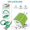 thumbnail image 5 of Fast Charger USB Wall Charger Type C Charger with 6FT Type C Cable Fast Charging Android Charger, USB C Charging Cable USB Cables for Samsung Galaxy, Android, Green, 5 of 7