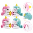 thumbnail image 4 of WEAVILUX 4Pcs Assorted Color Tiny Resin Unicorn Figurines for Table and Garden, 4 of 7
