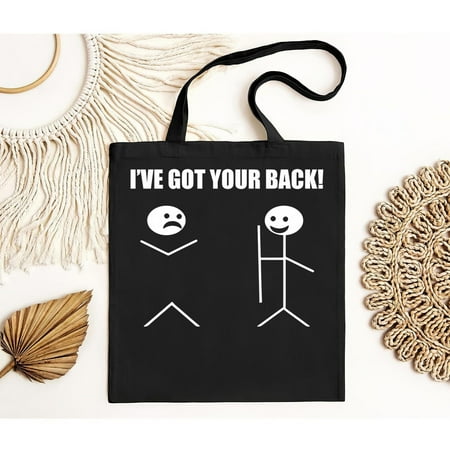 vintage I VE GOT YOUR BACK Tote Bag Funny Humor Joke Novelty on Gildan-TH24246
