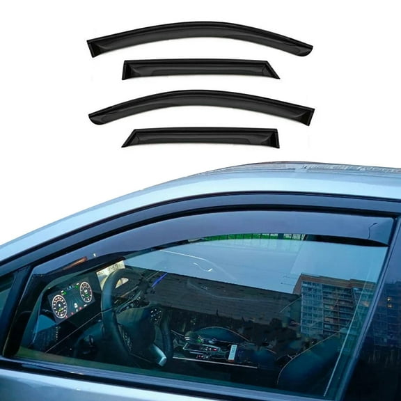 Window Visor Vent Rain Guard Deflector for Nissan Rogue 2014-2016 Smoke 4 Pcs