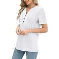 thumbnail image 5 of Uaswgudfs Women's Tops Spring/Summer 2025 Short Sleeve Casual Shirts Fashion Loose Fit Clothes, 5 of 8
