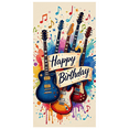 thumbnail image 3 of Musical Theme Happy Birthday Banner with Guitar and Notes Decorations Background Backdrop for Birthday Party Photography Props and Party Decor Supplies, 3 of 4