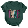 thumbnail image 2 of EGNMCR Easter T-shirt à Imprimé T-Shirts Graphiques pour Femmes T-Shirts pour Femmes T-shirt Décontracté Ample à Col Rond à Manches Courtes Blouse à Imprimé de Lettres T-shirt T-Shirts pour Femmes, 2 of 4