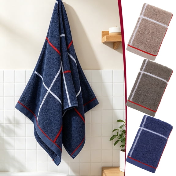 Thickened Men Face Towel Highly Absorbent Fiber Facial Towels Soft Comfortable Lint Free Shaving Washing Cloths Gym Bathroom Hand Towel, 13.3" x 28.7", AKLJWH