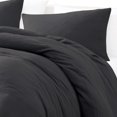 thumbnail image 2 of Uvi 3 Piece Queen Comforter Set - Cotton - Natural Crinkled Texture - Black, 2 of 5