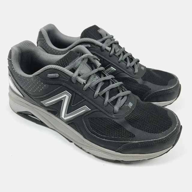 New Balance 1540 V3 Mens Size 8 Gray Shoes Sneakers Black Castlerock *No Insoles