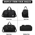 thumbnail image 2 of Deago Sports Gym Bag for Women Men Travel Duffle Bag Large Capacity Carry On Weekender Overnight Bag With Shoe Compartment and Dry Wet Separated Pocket - Black, 2 of 11