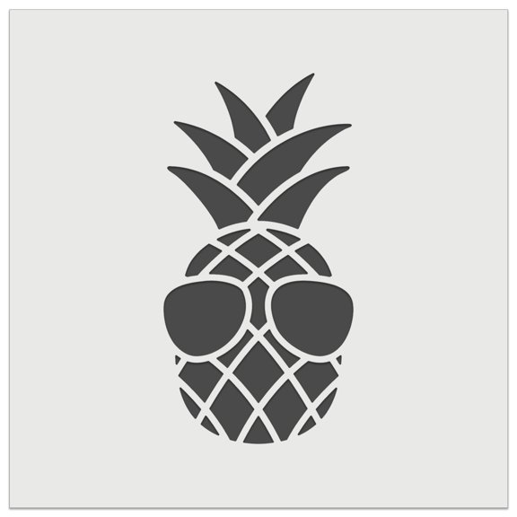 Pineapple Wearing Sunglasses DIY Cookie Wall Craft Stencil - 5.5 Inch