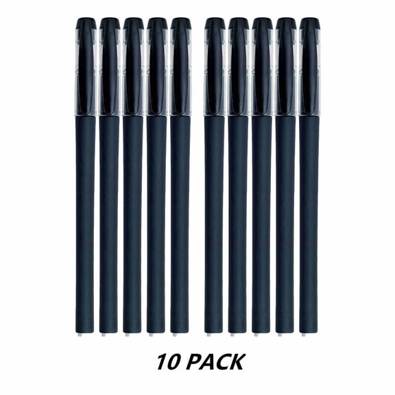 Under $5 FEOLGEHLY 10Pcs Retractable Gel Pens, Smooth Writing Quick Dry Refillable Fine Point 0.5mm Black Inks Gel Pens, Journaling Pens for Office, Daily Use