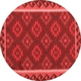 thumbnail image 1 of Ahgly Company Indoor Round Oriental Red Traditional Area Rugs, 5' Round, 1 of 4