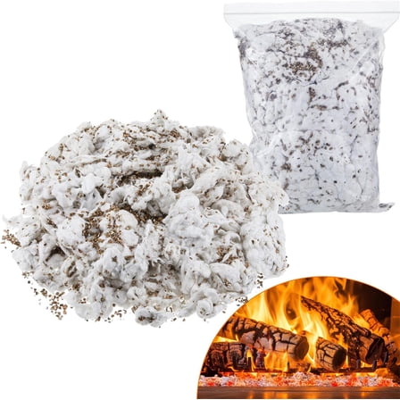 Duslogis 12 oz Glowing Embers Rock Wool Mixed with Vermiculite Crackling Ash for Gas Fireplace Realistic Fake Coals for Indoor Vented Gas Fireplace Log Sets Insert Fire Pit Stoves