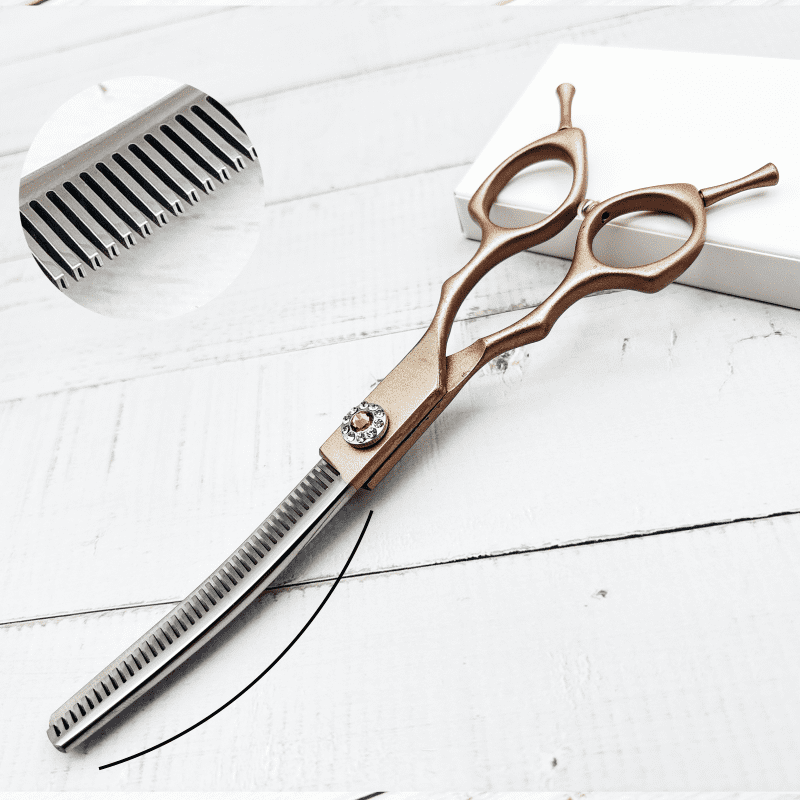 wingsbro 7 inches Stainless Steel Curved Animal Grooming Scissors