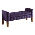 thumbnail image 1 of HomePop Velvet Tufted Storage Bench and Settee, Mu, 1 of 12