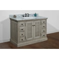 thumbnail image 2 of InFurniture Rustic Style Marble Top with SQ Sink 48-inch Single Sink Bathroom Vanity, 2 of 3