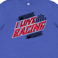 thumbnail image 4 of Inktastic I Love Racing with Tire Marks Youth T-Shirt, 4 of 5