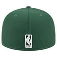 thumbnail image 4 of Men's New Era  White/Hunter Green Milwaukee Bucks Repeat 59Fifty Fitted Hat, 4 of 5
