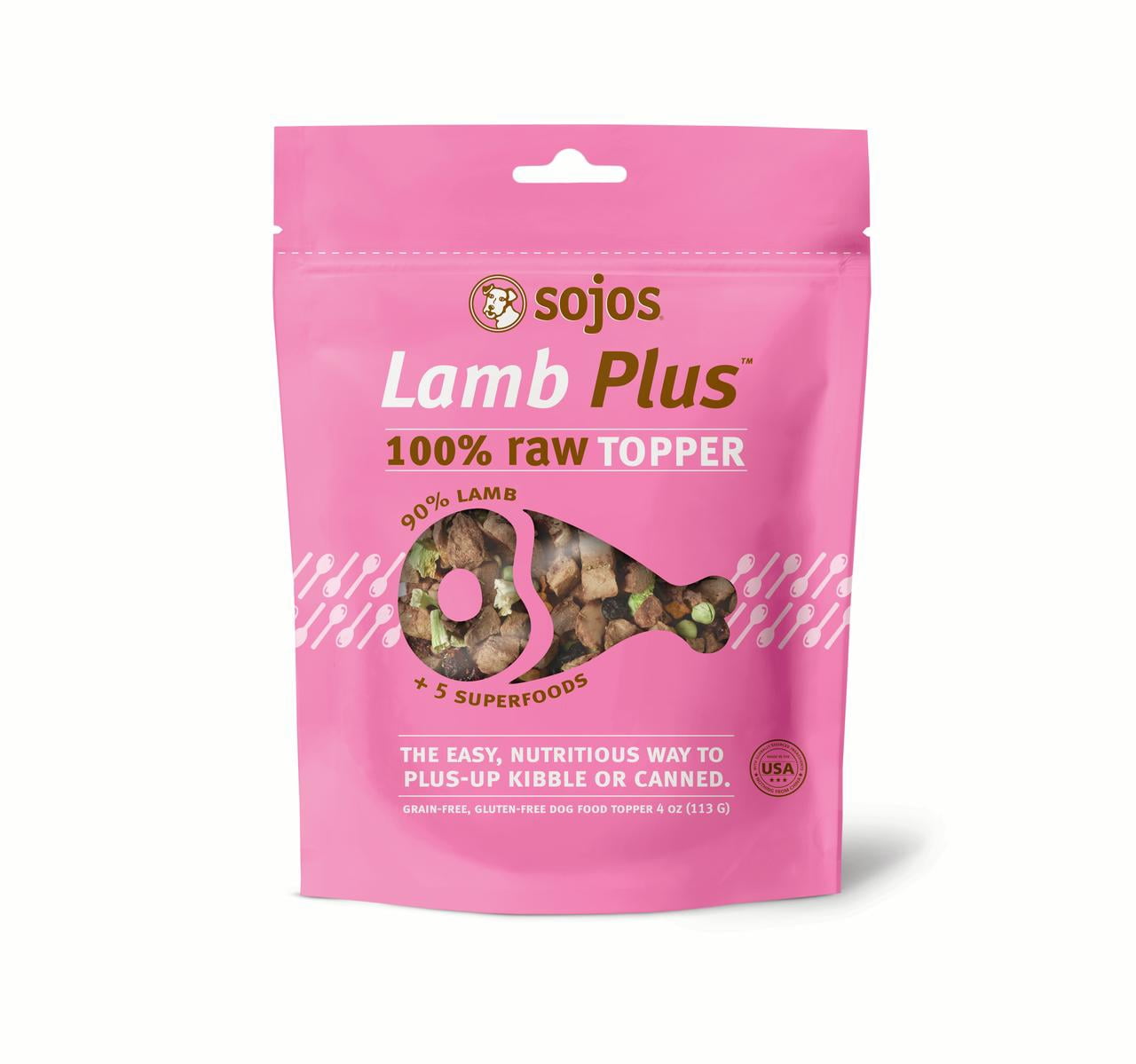 Sojos Lamb Plus FreezeDried Dog Food Topper, 4 oz