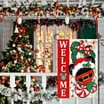 thumbnail image 2 of Welcome Christmas Mouse Santa Garden Flag 12x18 Inch Double Sided Xmas Peppermint Candy Wreath Garden Flag for Outside Winter Festive Holiday Yard Outdoor Decorative Burlap Yard Flag, 2 of 6