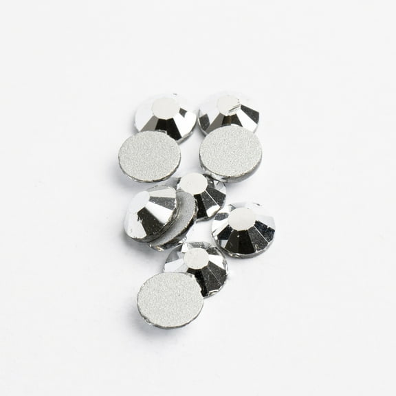 Crystal Lane DIY 1440pcs SS16 (4mm) Metallic Silver | Glass Round Flat Back Rhinestones