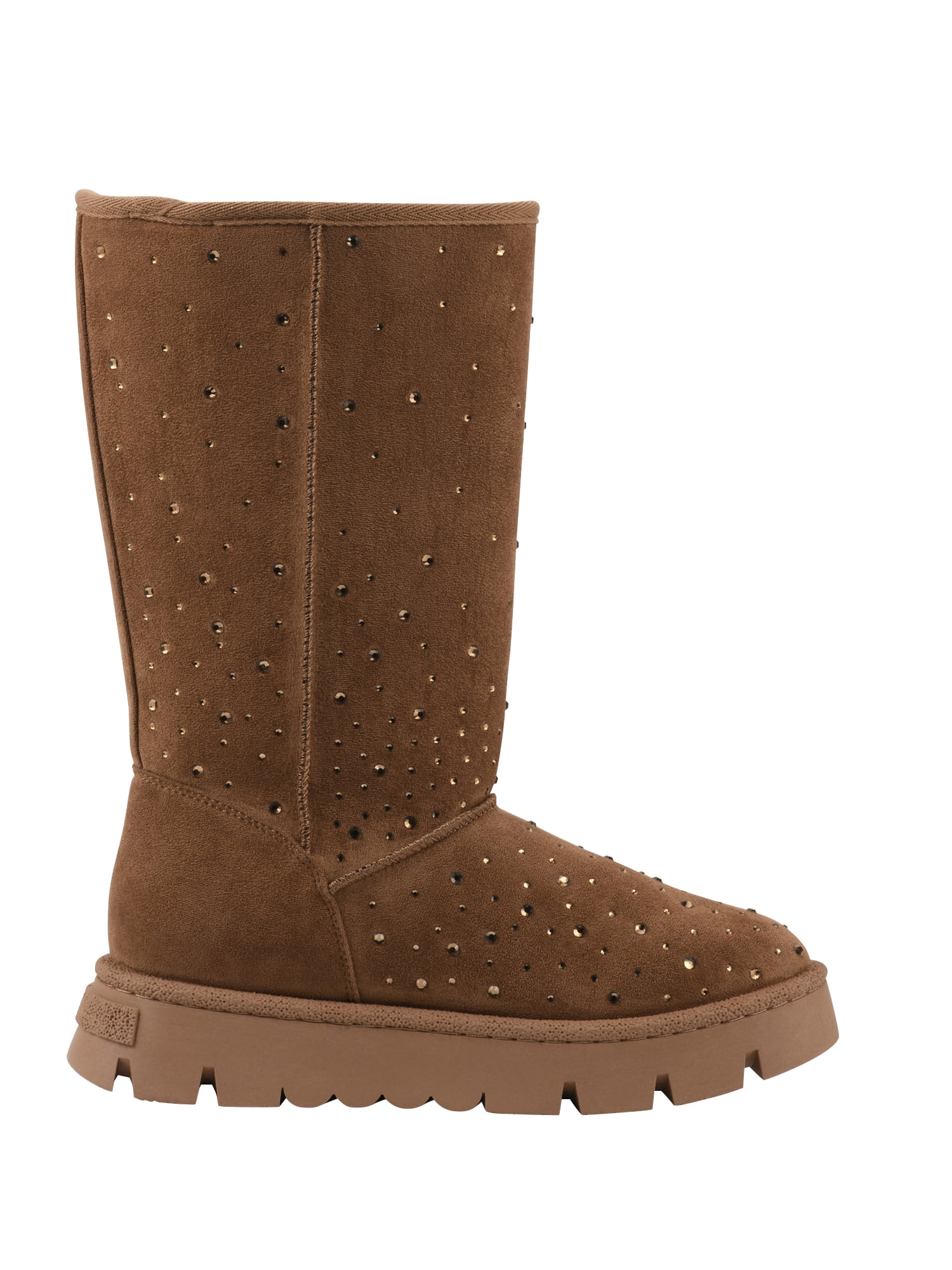 White Mountain Women's Mid Calf Rhinestone Cozy Boot