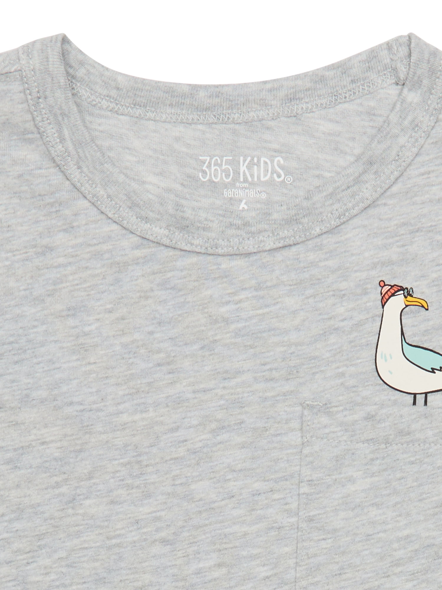 365 Kids by Garanimals Boys Critter Graphic Pocket Tee, Sizes 4-10