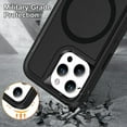 thumbnail image 3 of For iPhone 16 Pro Max Rugged MagSafe Magnetic Phone Case (Black), 3 of 5