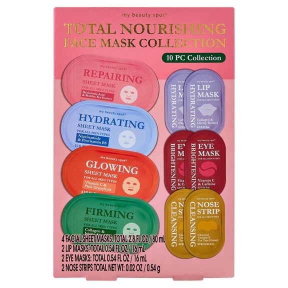 My Beauty Spot Total Nourishing Face Mask Collection, 10 Count