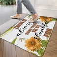thumbnail image 3 of Sunflower Flowers on Yellow Background (2) Door Mat 30 X 17 Inch Welcome Doormat Indoor Outdoor Entrance Floor Mat Non Slip Spring Summer Decor Rubber Mats, 3 of 6