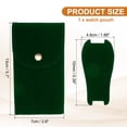 thumbnail image 2 of Funda de Reloj de Terciopelo Uxcell, Estuche de Viaje para Reloj, Bolsa de Almacenamiento Suave con Botón a Presión, Verde Oscuro, 2 of 6