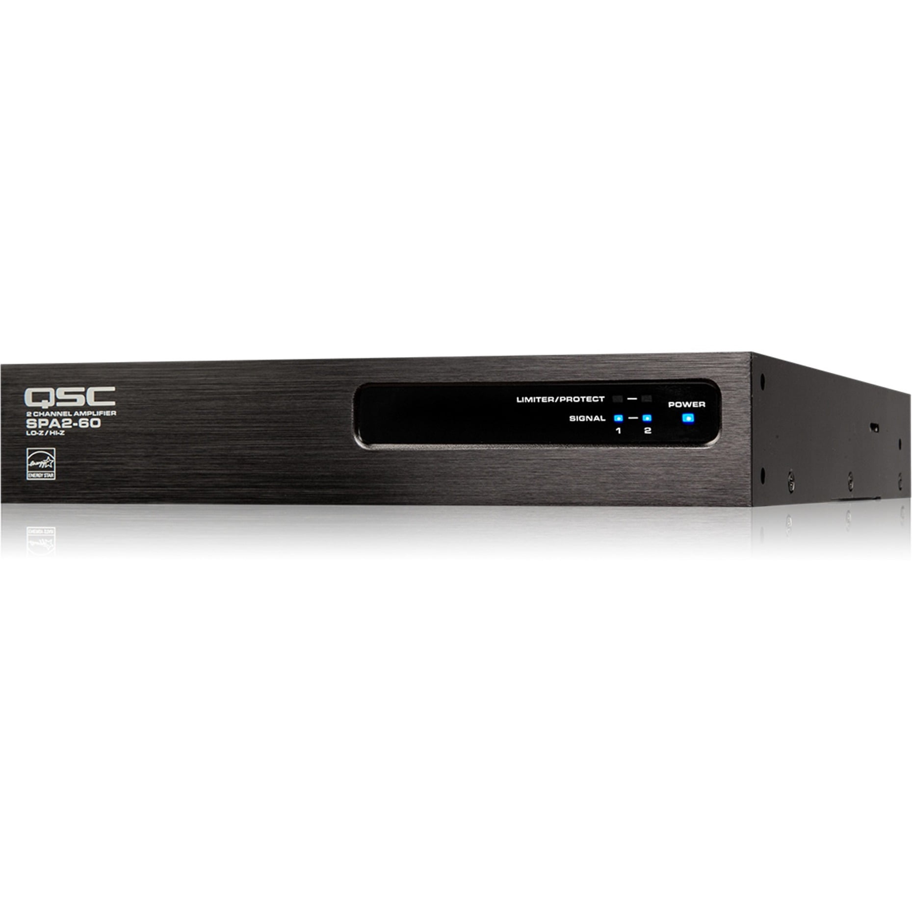 QSC SPA260 Amplifier, 120 W RMS, 2 Channel, Black